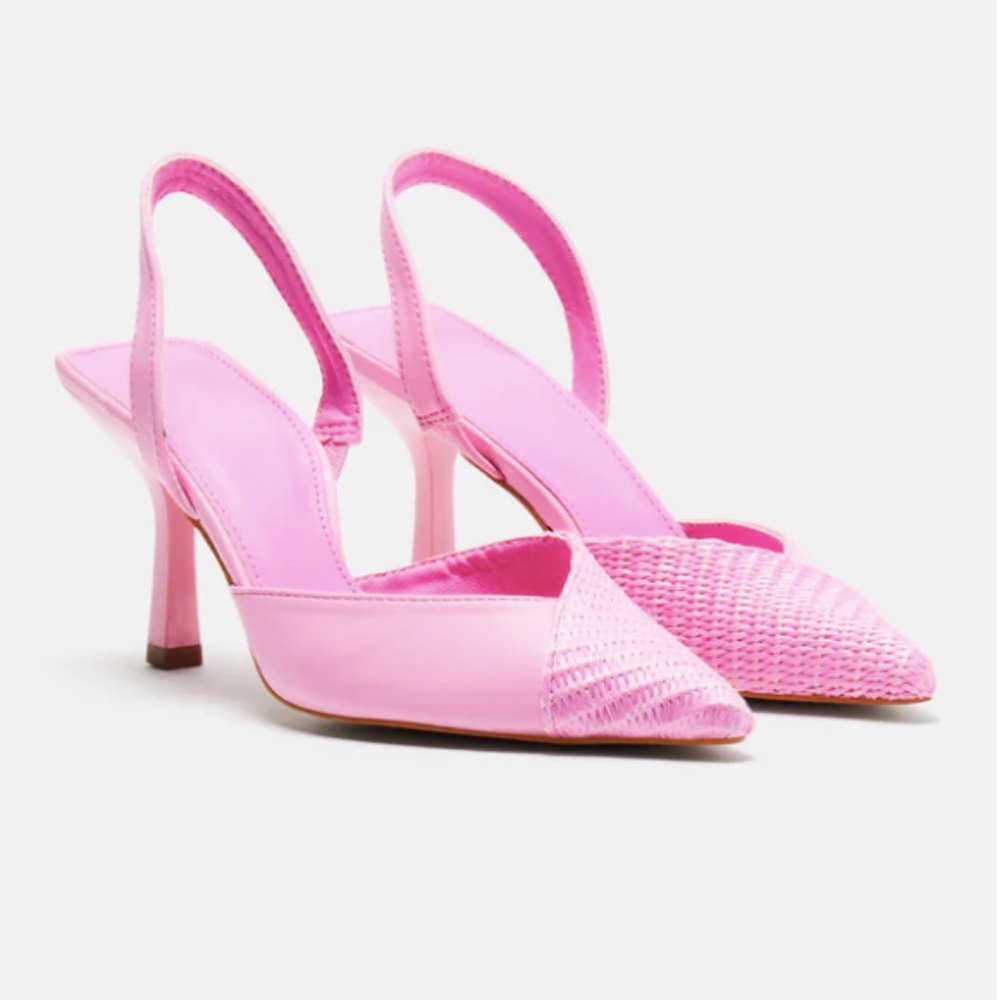 Pink shoes 2 inch heel